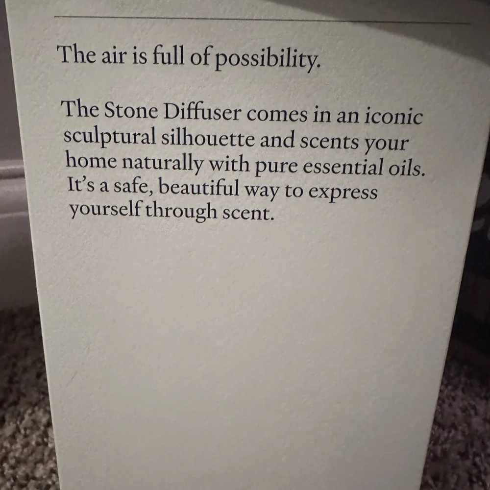 Vitruvi Stone Essential Oil Diffuser- NIB